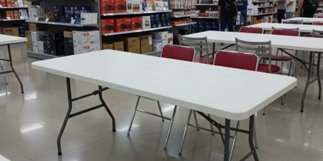 Mesa Dobrável Vira Maleta De 1,80 Portatil