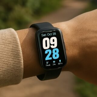 Relógio Inteligente Tranya ES11 Monitoramento Esportivo, 1.47“ Tela HD Touch, IP68 à Prova d‘Água, Bateria de 5-7 Dias, Notificações, Smartwatch