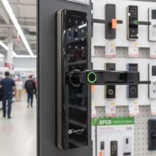 Fechadura Eletronica Digital Com Biometria Senha Kuantttum Delta Pro