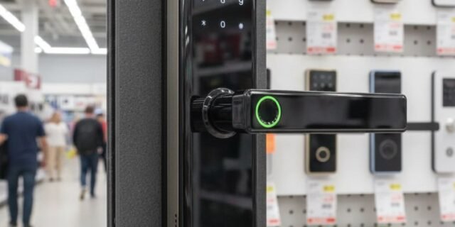 Fechadura Eletronica Digital Com Biometria Senha Kuantttum Delta Pro