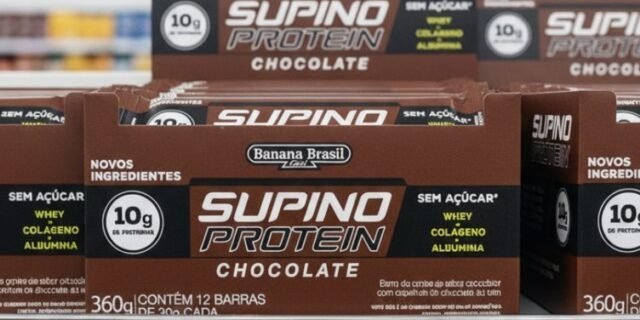 Banana Brasil Display Barra De Proteína Supino Protein Chocolate – 12 Unidades De 30G