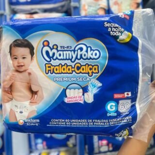 MamyPoko Fralda-Calça Premium Seca G 60 Unidades