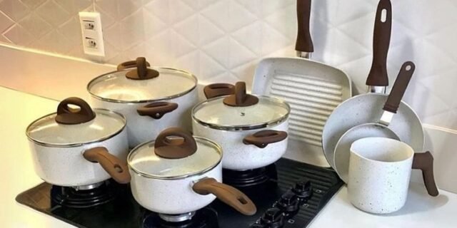 Conj de Panelas 8 Peças Ceramic Life Smart Plus Vanilla – Brinox