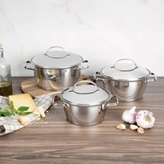 Jogo De Panelas Tramontina Inox Fundo Triplo Allegra 3 Pç