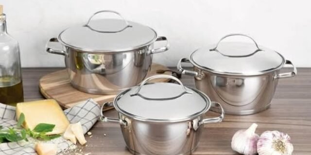 Jogo De Panelas Tramontina Inox Fundo Triplo Allegra 3 Pç