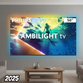 PHILIPS, Smart TV Ambilight 50″ 4K, 50PUG8100/78, Comando de Voz, HDR10+/Dolby Atmos, VRR/ALLM, Bluetooth