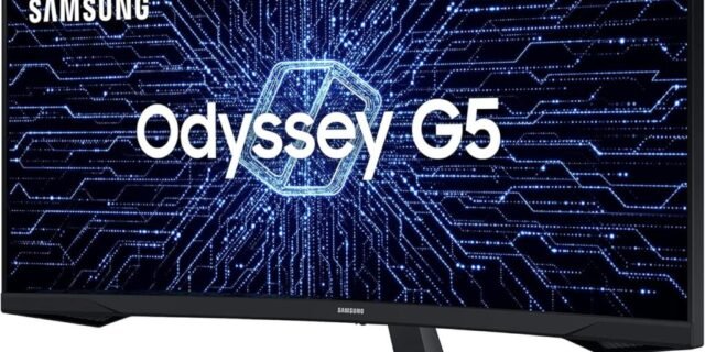Monitor Gamer Samsung Odyssey G5 34″ Ultrawide 165Hz 1ms HDR10 HDMI FreeSync Premium