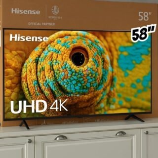 Hisense Smart TV 4K 58″ Polegadas 58A6NV com Dolby Vision, HDR10, HLG, DTS Virtual X, Compatibilidade Alexa e Google Home