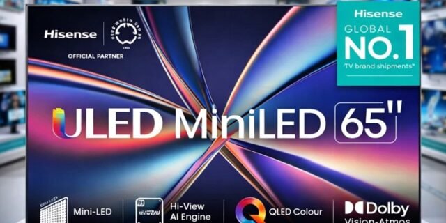 Smart TV Hisense de 65 polegadas Vidaa 65u6qv Uled 4k