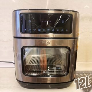 Fritadeira Elétrica Wap Air Fryer Oven Digital Black Inox 12 Litros 220V