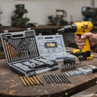 Parafusadeira Furadeira 3/8 A Bateria Tb12a The Black Tools Jogo Brocas E Buchas 300 Peças