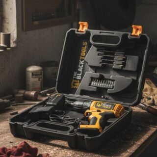 Furadeira Parafusadeira Sem Fio A Bateria Tb-12e 12v 3/8 10mm Com Maleta E Acessórios The Black Tools