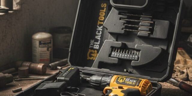 Furadeira Parafusadeira Sem Fio A Bateria Tb-12e 12v 3/8 10mm Com Maleta E Acessórios The Black Tools