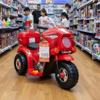 Motocicleta Moto Elétrica Infantil Luz Sirene Polícia E Baú – Zippy Toys