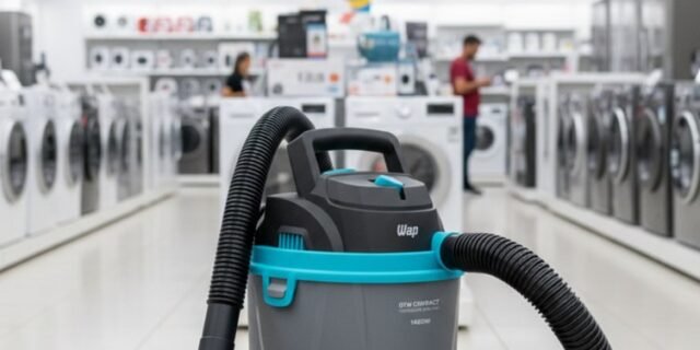 WAP Aspirador de Pó e Água Barril GTW COMPACT, Compacto, 5,5 Litros, com Filtro Lavável, 150mbar 1400W 127V