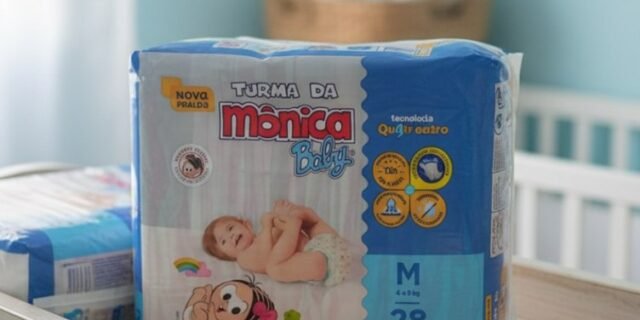 Fralda Turma da Mônica Baby Jumbo M 28 Unidades