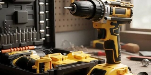 Furadeira e Parafusadeira de Impacto Sem Fio com LED 2 Baterias Recarregáveis Bi-volt e Acessórios Maleta Completa para Uso Profissional e Doméstico Linha Premium