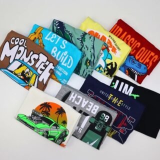Kit 6 Peças Infantil Verão Menino 3 Camisetas + 3 Bermudas