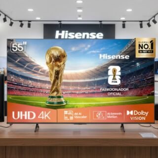 Hisense Smart TV 4K 55″ Polegadas 55A6NV com Dolby Vision, HDR10, HLG, Dolby Gaming, Film Maker, DTS Virtual X, Compatibilidade Alexa e Google Home