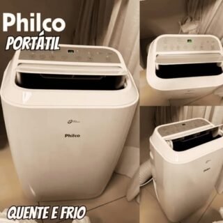 PHILCO Ar-Condicionado Portátil PAC12000QF5 Quente/Frio 220V, Modelo: PAC12000QF6, Cor: Branco