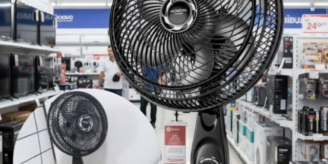 Ventilador Coluna Mondial 220V, 30cm, 6 pás, Turbo