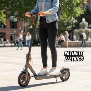 Patinete Elétrico Com Luz Led, Bluetooth E Velocidade 30km/h