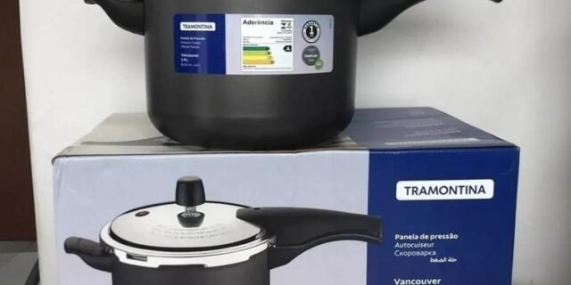 Tramontina 6,0l Vancouver 24 Cm Grande Panela De Pressão