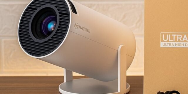 Mini Projetor Davely HY300 4K Android com Wi-Fi e Bluetooth