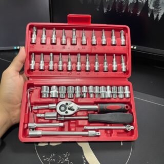 Kit Chaves Jogo Catraca Reversível Soquetes 46 Peças Maleta – NEW