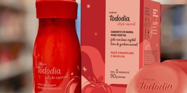 Kit Sabonete em Barra e Creme Nutritivo Tododia Maçã Caramelada e Baunilha