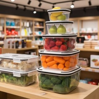 Kit 5 Potes Herméticos Transparentes Para Frezzer E Microondas Linha Premium – Malibu Presentes