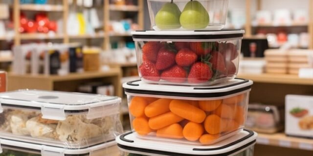 Kit 5 Potes Herméticos Transparentes Para Frezzer E Microondas Linha Premium – Malibu Presentes