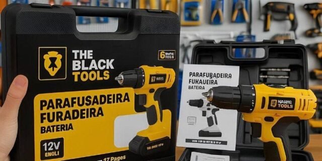 Furadeira Parafusadeira Sem Fio A Bateria Tb-12e 12v 3/8 10mm Com Maleta