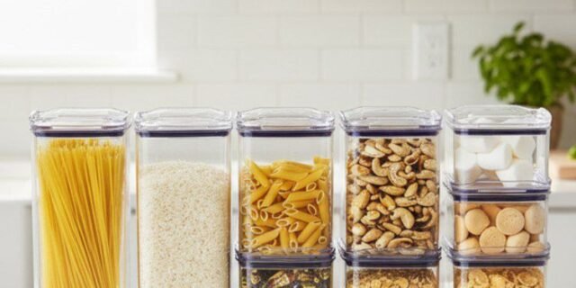 Kit 10 Organizadores Pote Hermético Empilhável Em Acrílico