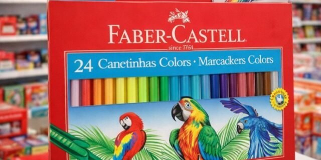 Hidrográfica com 24 Cores Estojo Cartão, Faber-Castell