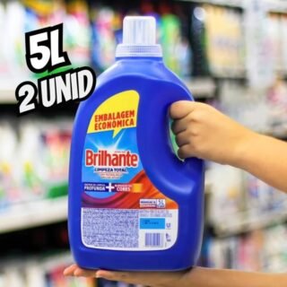 Kit Sabão Líquido Brilhante Limpeza Total – 5L 2 Unidades