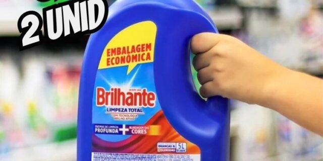 Kit Sabão Líquido Brilhante Limpeza Total – 5L 2 Unidades