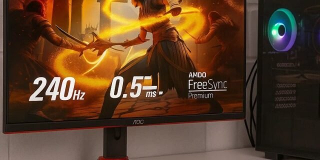 Monitor Gamer Aoc Legend 27 240hz 0,5ms, Preta/vermelho, Medio, C27g2ze