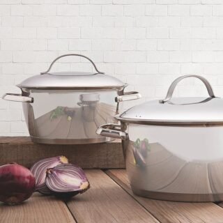 Jogo De Panelas Tramontina Inox Fundo Triplo Allegra 2 Pç