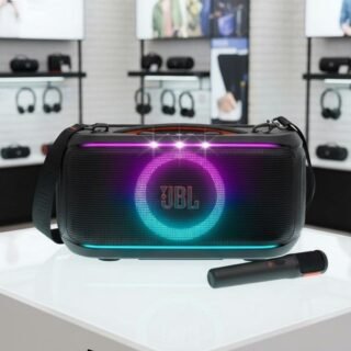 Jbl Partybox On-the-go 2 – Altifalante Portátil Bluetooth Para Festas Com Microfone Sem Fio, Espetáculo De Luz Dinâmica, 15 Horas De Reprodução, Classificação Ipx4 À Prova De Salpicos, Som