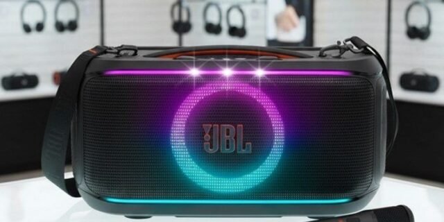 Jbl Partybox On-the-go 2 – Altifalante Portátil Bluetooth Para Festas Com Microfone Sem Fio, Espetáculo De Luz Dinâmica, 15 Horas De Reprodução, Classificação Ipx4 À Prova De Salpicos, Som