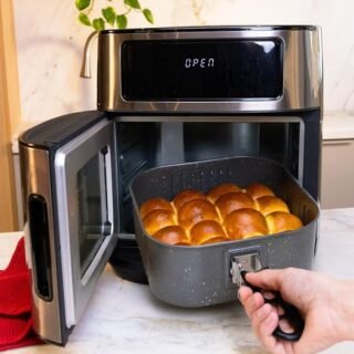 Fritadeira Elétrica Wap Air Fryer Oven Digital Black Inox 12 Litros com Revestimento Antiaderente WAOD2 – 220v
