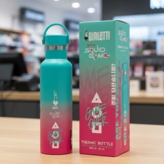 Bialetti, Squeeze Garrafa Térmica Aço Inox Squid Game Netflix 600ml