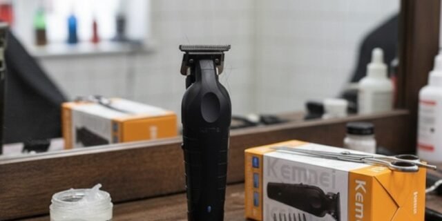 Máquina De Acabamento Corta Cabelo Profissional Kemei