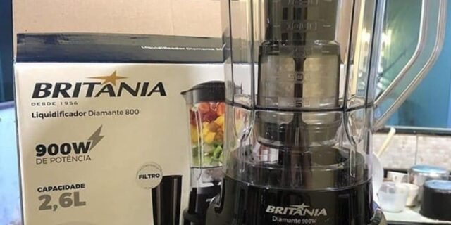 Liquidificador Diamante 800 Pt Britânia 4 Velocidades Cor Preto