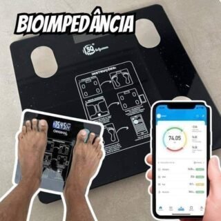 Balança Corporal Bioimpedância Premium Com Visor Inteligente Bluetooth