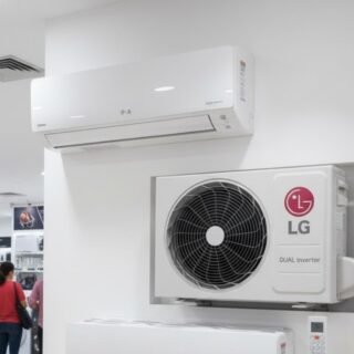Ar Condicionado Split Inverter LG Hi Wall DUAL Compact +AI 18000 BTUs Frio
