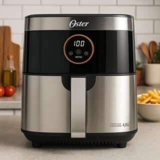 Fritadeira Oster Sem Óleo 2 em 1 Black, 4,8L, 110V
