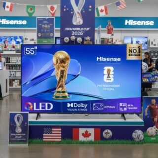 Hisense Smart TV UHD 4K QLED 55″ Polegadas 55Q6QV com HDR10+, Dolby Atmos, Sports Mode, Game Mode Plus e Compatível com Alexa
