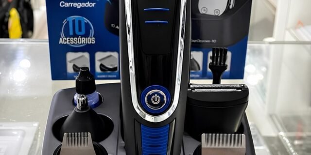 Aparador de Pelos Super Groom 10, Mondial, Preto/Azul, 6W, Bivolt – BG-03